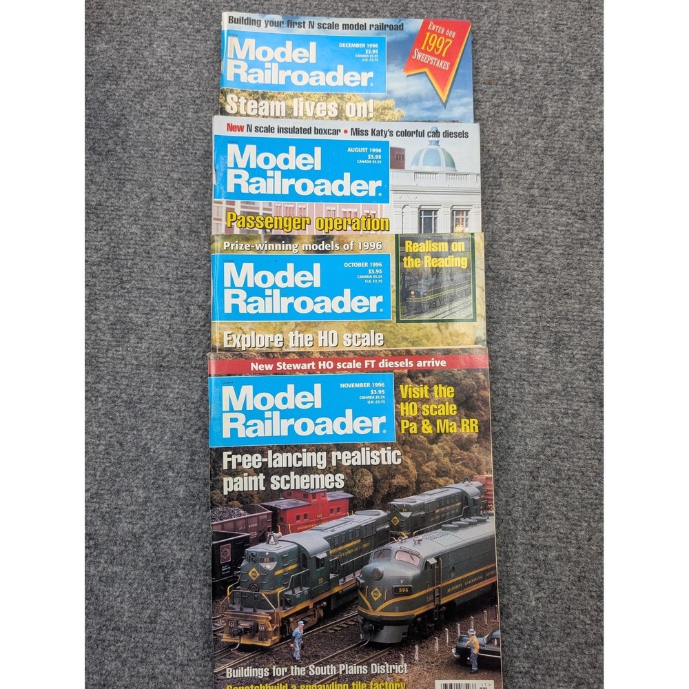 Vintage‎ Model Railroader Magazine Lot Of 6 Kalmbach 1997 Blue Covers USA